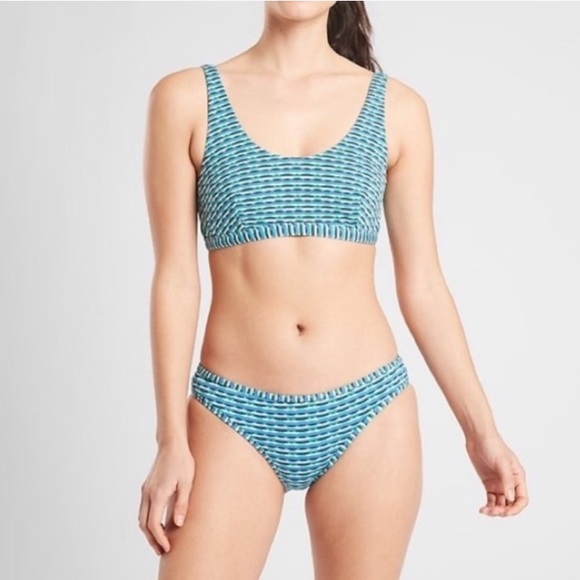 Athleta Marbella Scoop Neck Bikini Tops pink & blue CLEARANCE! - Picture 7 of 8